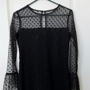 Sara Campbell Black Sheer Mesh Top